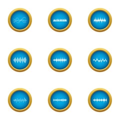 Mellifluous icons set. Flat set of 9 mellifluous vector icons for web isolated on white background