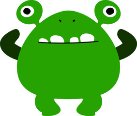 Cartoon tiny monster vector