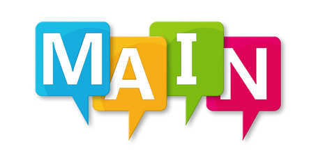 Main - letters written in beautiful boxes on white background