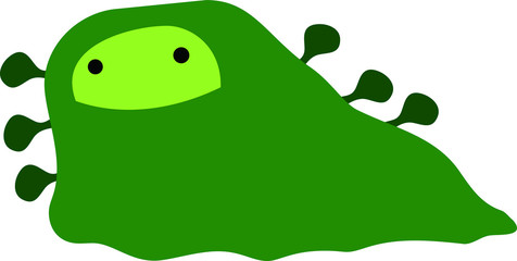 Cartoon tiny monster vector