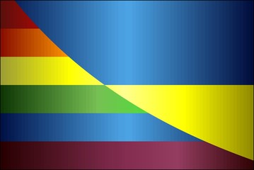 Grunge Ukraine and Gay flags - Illustration,
Abstract grunge Ukrainian flag and LGBT flag