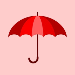 Umbrella icon vector illustration. Rain protection symbol. Flat design style.