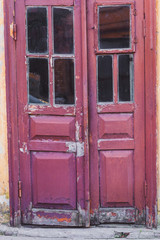 vintage red doors
