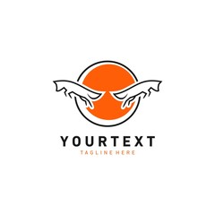 Great Fox Logo design vector illustration
