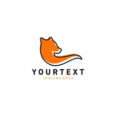 Head Fox Logo design vector illustration
