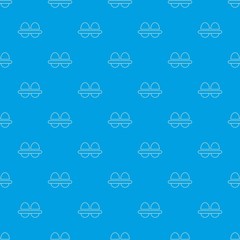 Fresh eggs pattern vector seamless blue repeat for any use