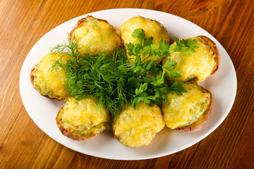 Baked potato with cheese