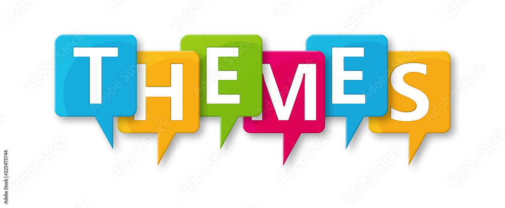 Canvas Prints themes - letters written in beautiful boxes on white background