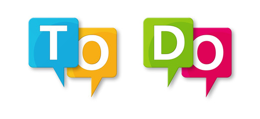 To Do - letters written in beautiful boxes on white background