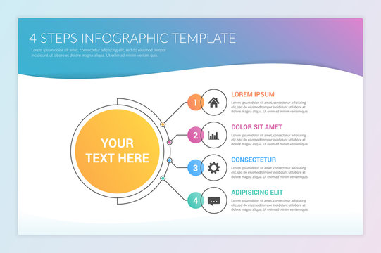 Infographic Template with Four Steps