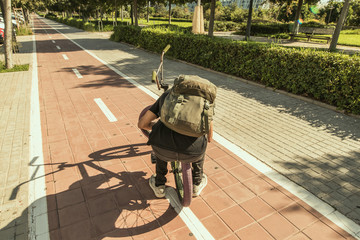 Boy with a bmx for the city