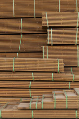 stack of tropical hardwood