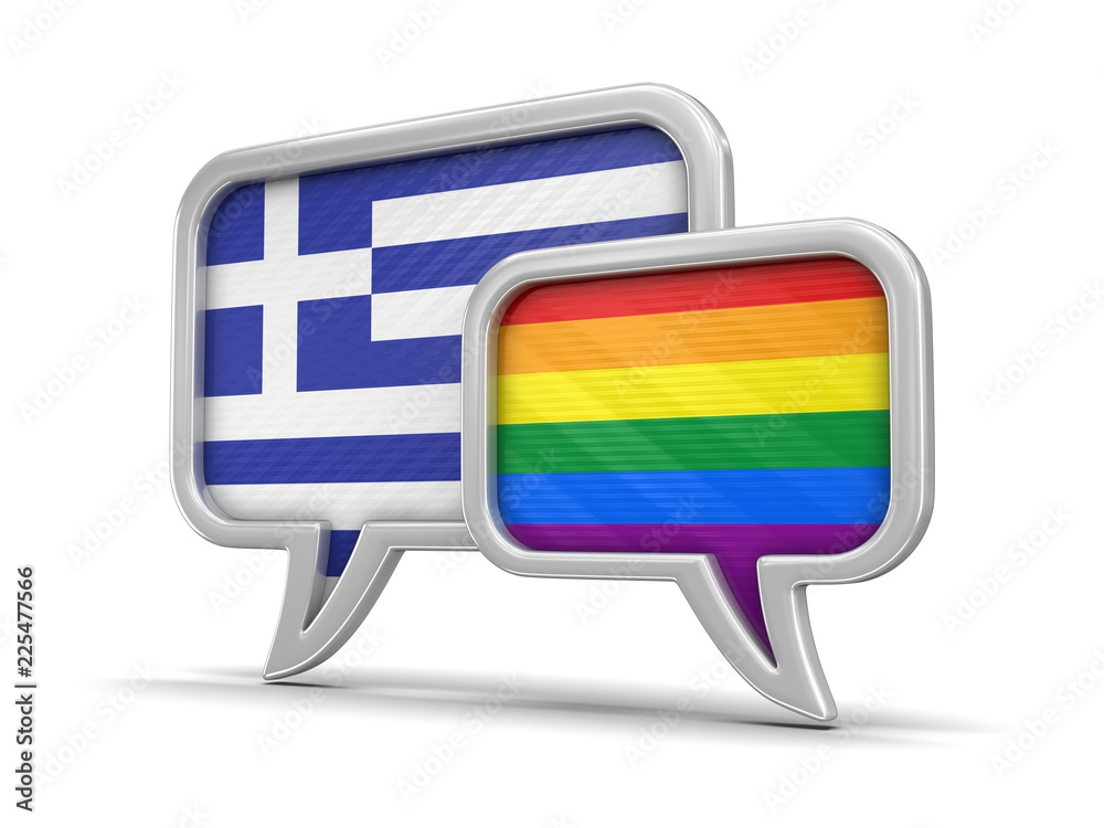 Poster speech bubbles with flags. image with clipping path