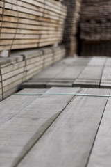 stack of tropical hardwood