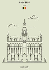 Fototapeta premium Kings House in Brussels, Belgium. Landmark icon