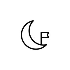 moon landing icon vector
