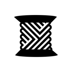 Spool of thread vector silhouette