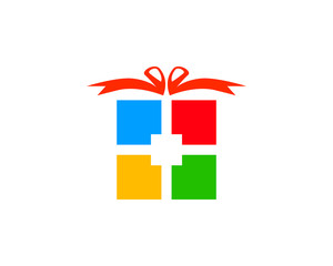 Gift Logo Design Element