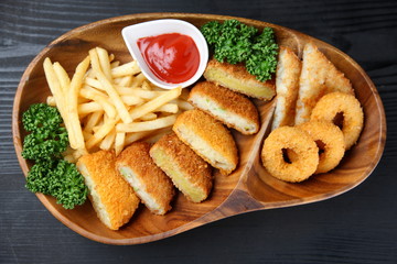 deep fried foods plate
