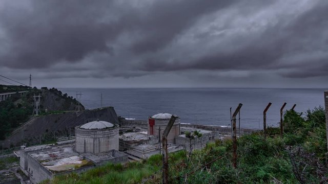 Time lapse of abandoned nuclear plant in Lemoniz, Vizcaya