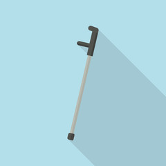 Elbow crutch icon. Flat illustration of elbow crutch vector icon for web design