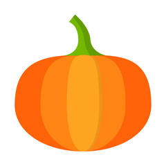 Autumn pumpkin icon. Flat illustration of autumn pumpkin vector icon for web design