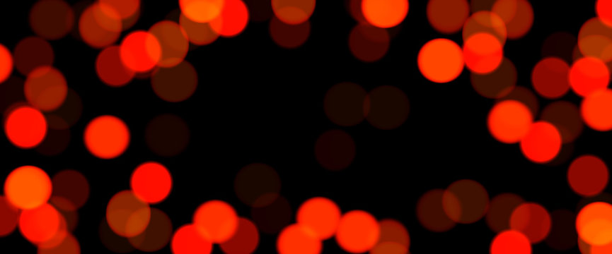 Abstract shiny festive banner with red lights.