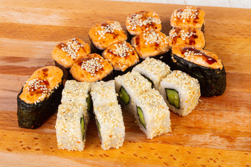 Traditional sushi set