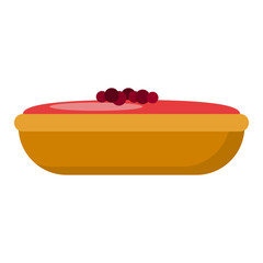 Holiday cake icon. Flat illustration of holiday cake vector icon for web design