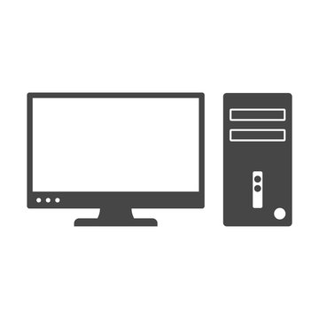 Desktop computer icon, Home desktop computer personal 