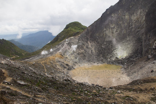 Sibayak Volcano in Berastagi, Indonesia