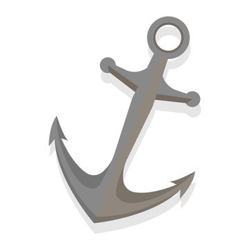 Anchor ship icon. Flat illustration of anchor ship vector icon for web design