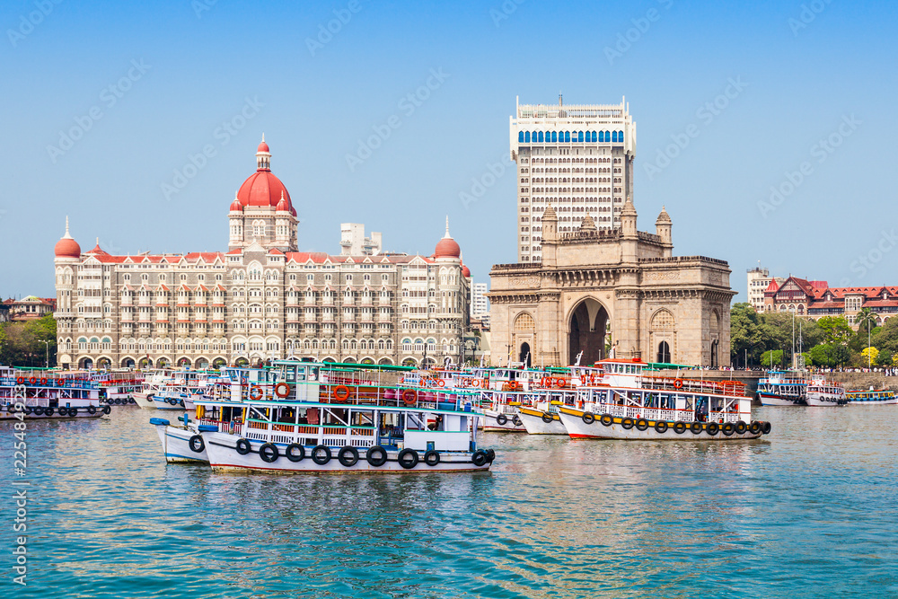 Sticker taj mahal hotel and gateway of india