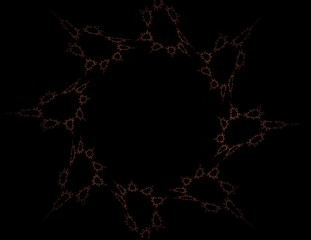 fractal radial pattern on the subject of science, technology and design