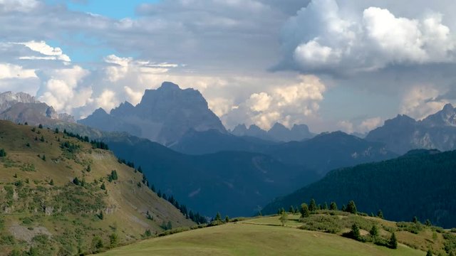 Dolomite mountains time lapse