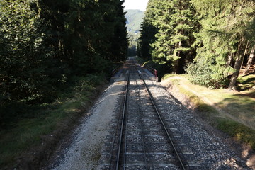 Eingleisige Berg Bahn Strecke