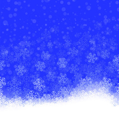 Snowflakes Pattern on Blue Background. Winter Decorative Texture