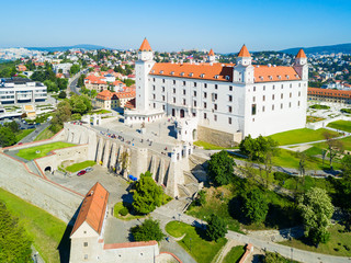 Bratislava aerial panoramic view - obrazy, fototapety, plakaty