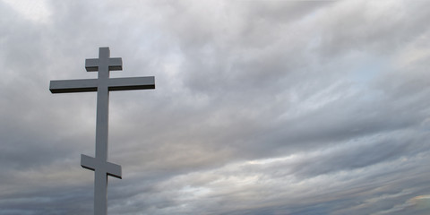 metal cross about faith in Jesus