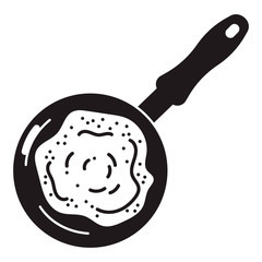 Fry pan icon. Simple illustration of fry pan vector icon for web design isolated on white background