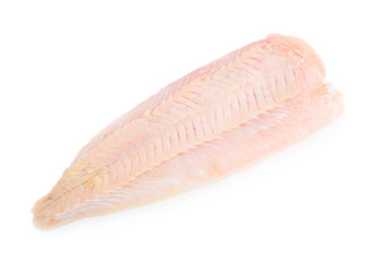 Raw pangasius fish fillet