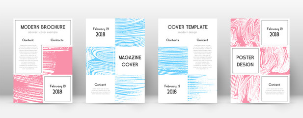 Cover page design template. Business brochure layout. Bewitching trendy abstract cover page. Pink an