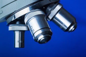 Closeup of Microscope Lenses