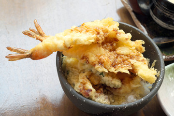 Rice shrimp tempura