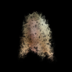 abstract deforme particles