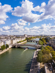 Fototapeta na wymiar Aerial view of the cityscape of Paris, France
