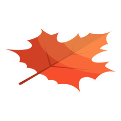 Red maple leaf icon. Isometric of red maple leaf vector icon for web design isolated on white background