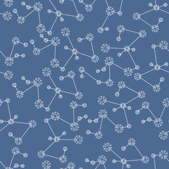 Winter seamless pattern with  snowflakes.