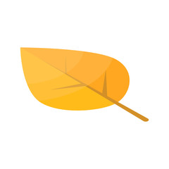Yellow autumn leaf icon. Isometric of yellow autumn leaf vector icon for web design isolated on white background