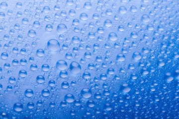 water droplets on a smooth surface